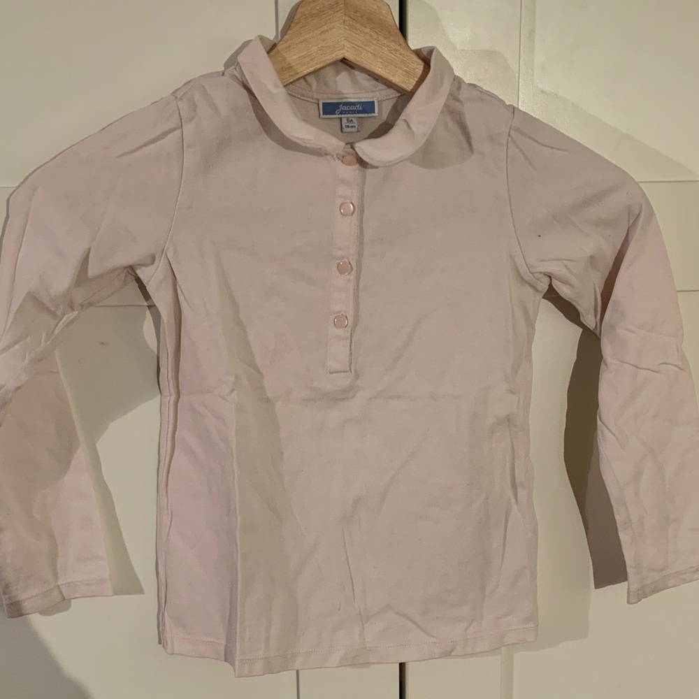 Jacadi Light Pink Long Sleeve Kids Tee